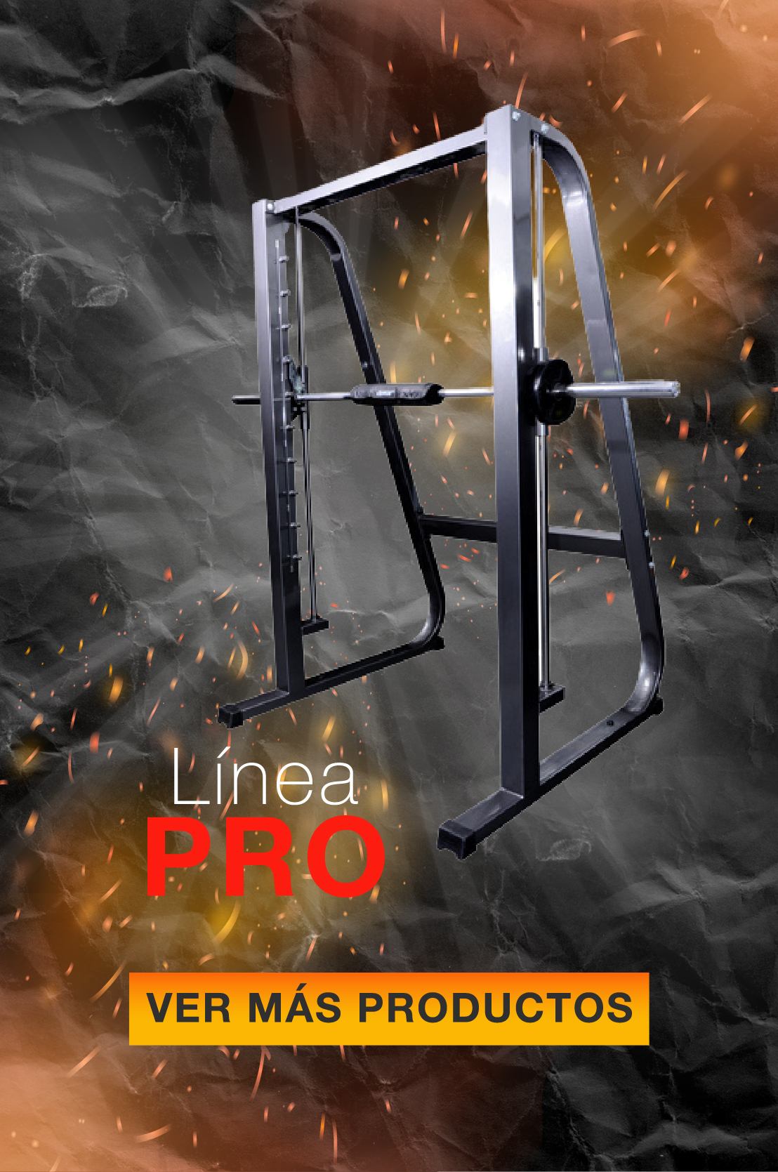 Máquina Smith Línea Pro para entrenamiento de fuerza en gimnasios.